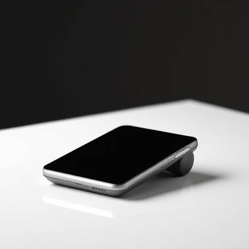 Product photography showcasing a sleek tech gadget on a clean white surface